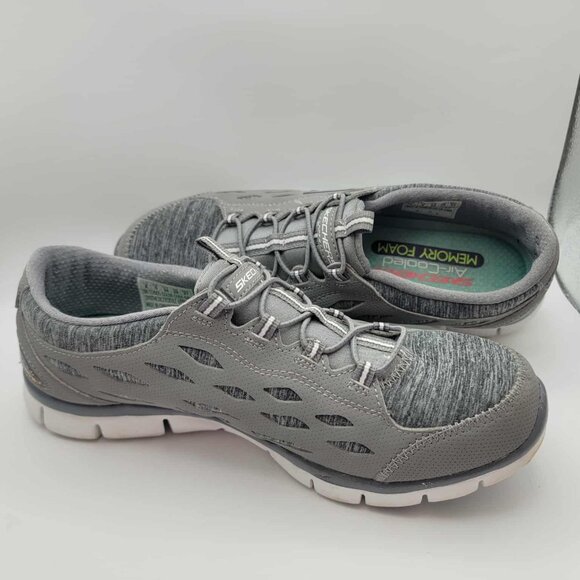 SKECHERS • Women’s Gray Air Cooled Memory Foam Size 8 - Picture 1 of 11